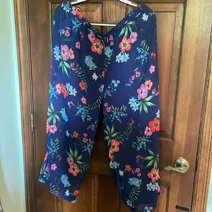 womens XL floral pants